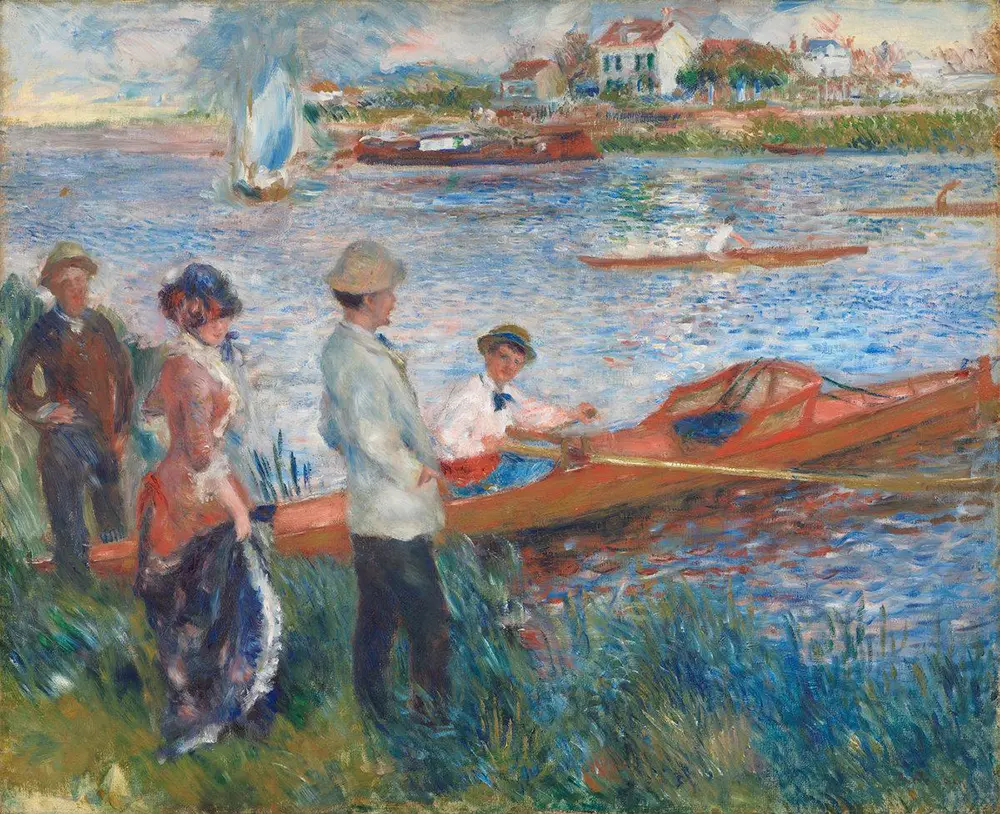 peinture impressionniste représentant des activités nautiques sur la Seine